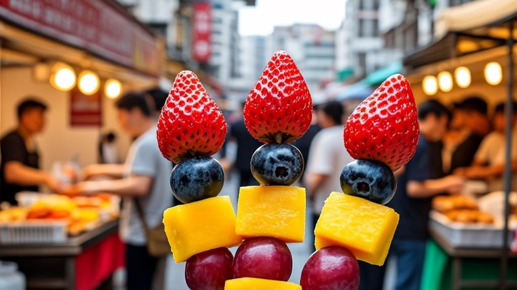 Fresh fruit skewers