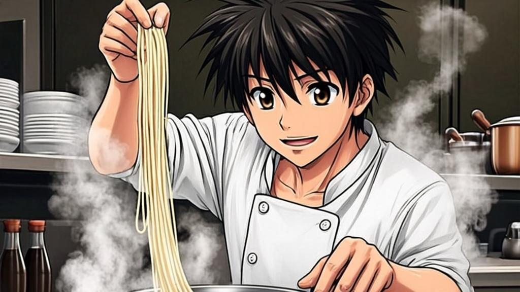 Yatai chef preparing ramen