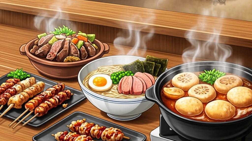 Various yatai dishes