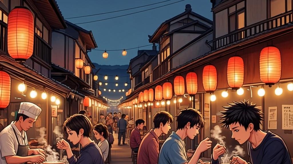 Nakasu yatai village at night