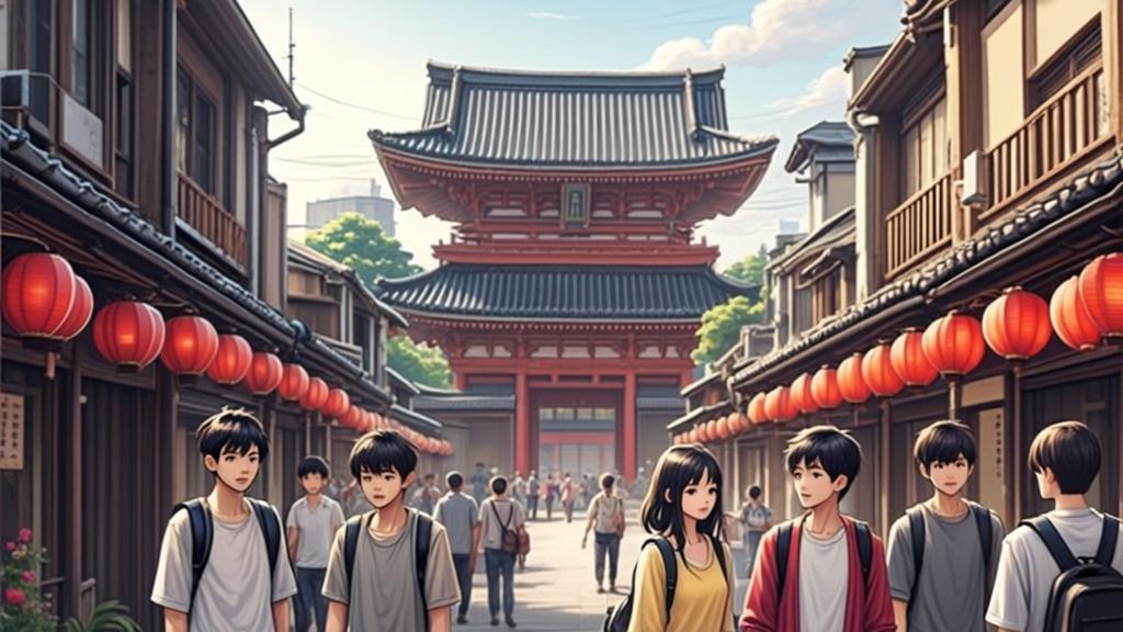 Early morning at Asakusa Nakamise Street