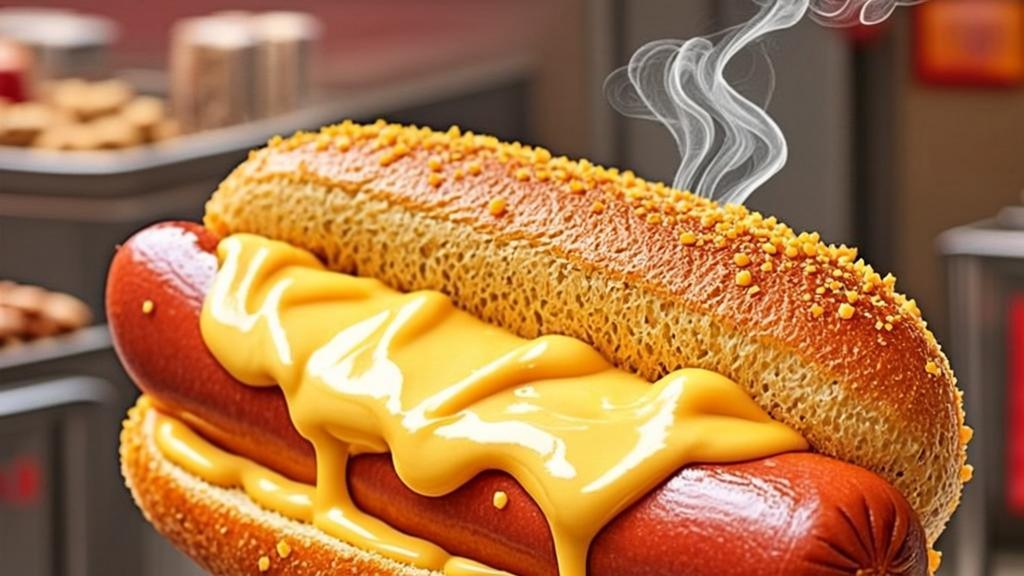 Crispy Korean corndog with sausage and cheese