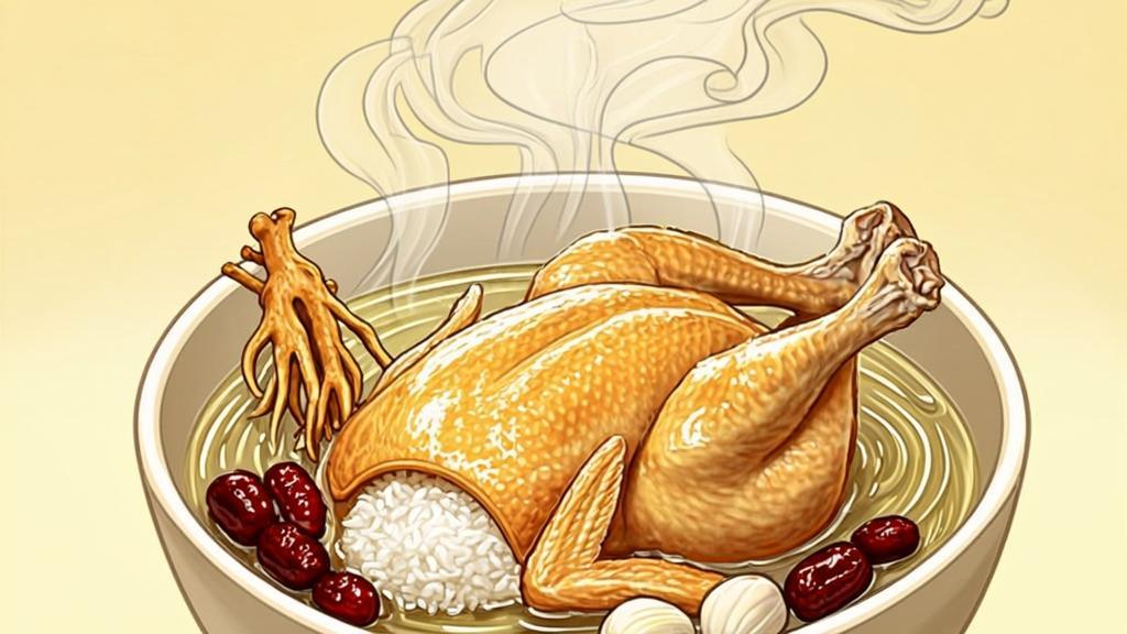 Korean Samgyetang Ginseng Chicken Soup