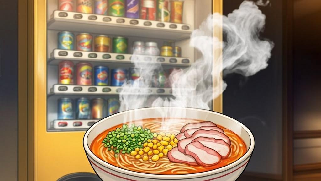 Ramen noodle vending machine in Japan