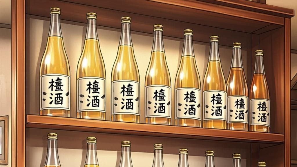 Assortment of premium umeshu bottles including Choya and Gekkeikan brands